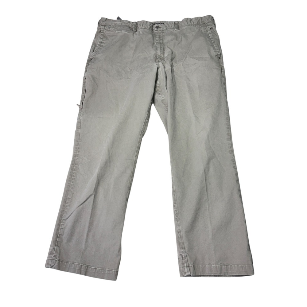 Duluth Trading Company Flex Ballroom Khakis Mens Size 42x30 Tan Work Pants